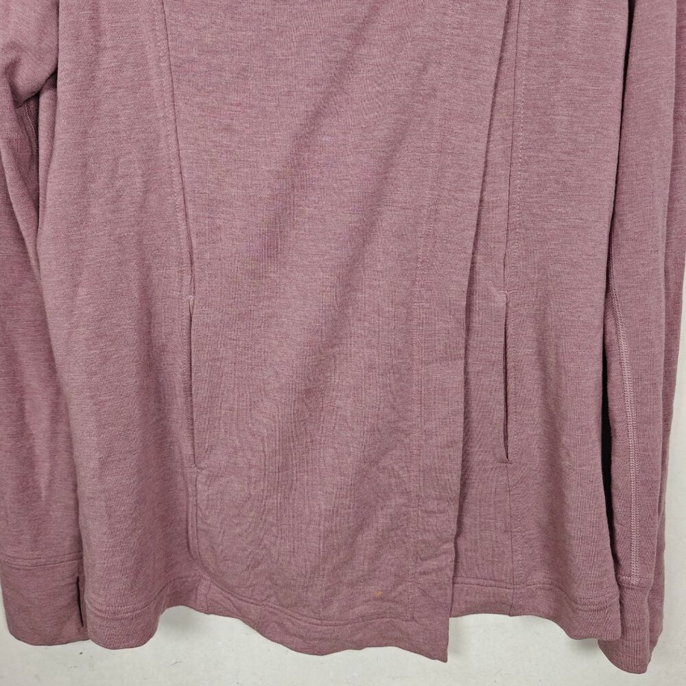 Lululemon Coast Wrap Heathered Mod Chalky Rose Long Sleeve Womens Size 6 - Picture 4 of 10